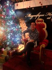 me seated on santa's chair