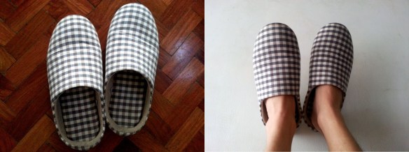 my super comfy Muji indoor slippers
