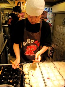cooking takoyaki