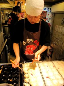 cooking takoyaki