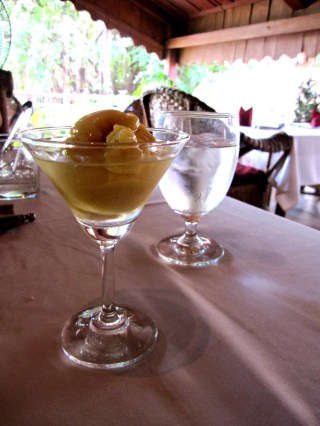 mango ice cream with apple liquor