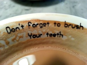 a cute message on my cup