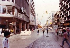 shoeworld circa late 70's (left building). the only photo of shoeworld available on the net