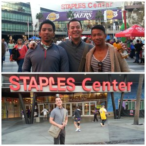 at the staples center with the world travelers...