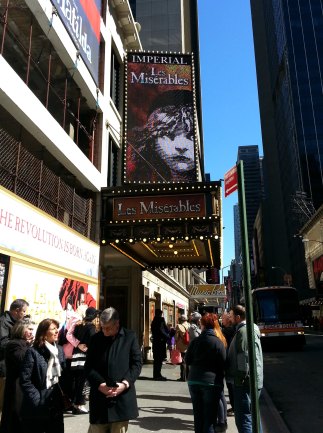 outside the theater...