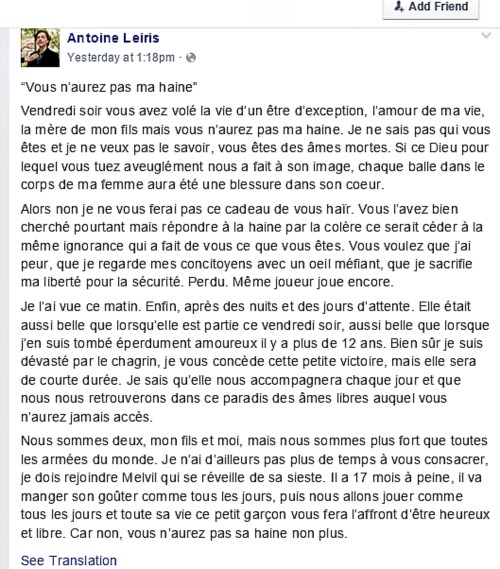 as captured from leiris' facebook page