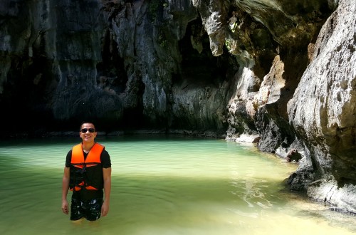 inside the "secret lagoon"