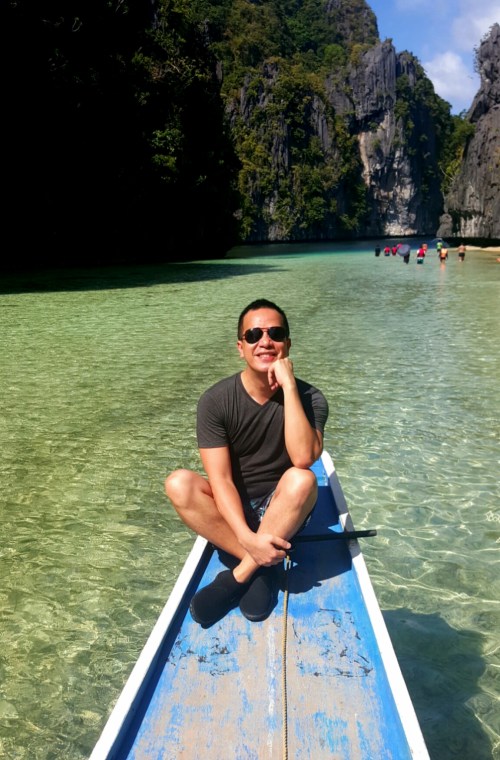 going inside the big lagoon...