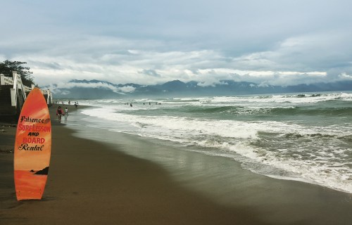 the surf is up at Sabang Beach!
